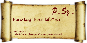 Pusztay Szultána névjegykártya