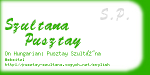 szultana pusztay business card